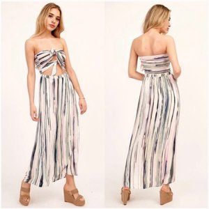 NEVER WORN Olivaceous double tie maxi dress